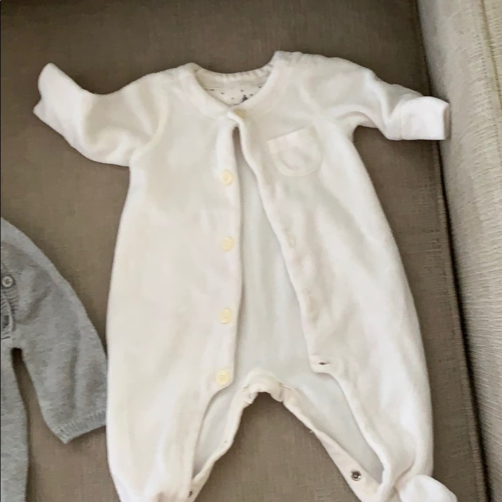 Baby gap white/off white fleece pajama